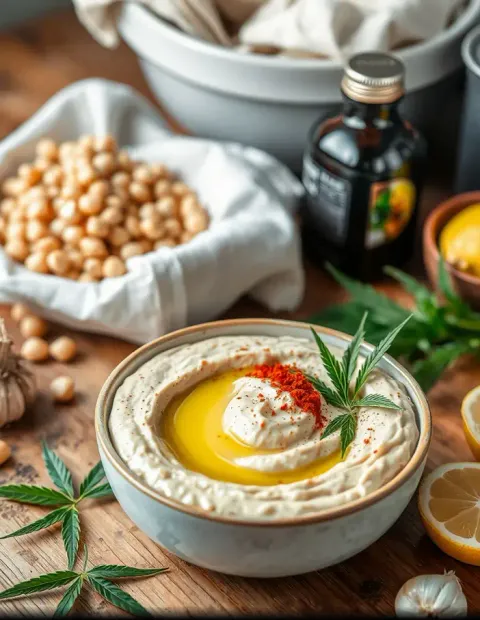 Houmous maison au CBD