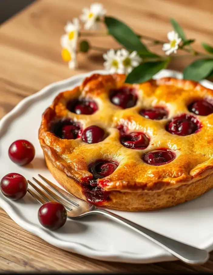 Clafoutis aux cerises infusé à la fleur de CBD