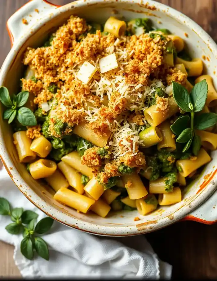 Gratin de Pâtes au Pesto d’Artichaut et au CBD
