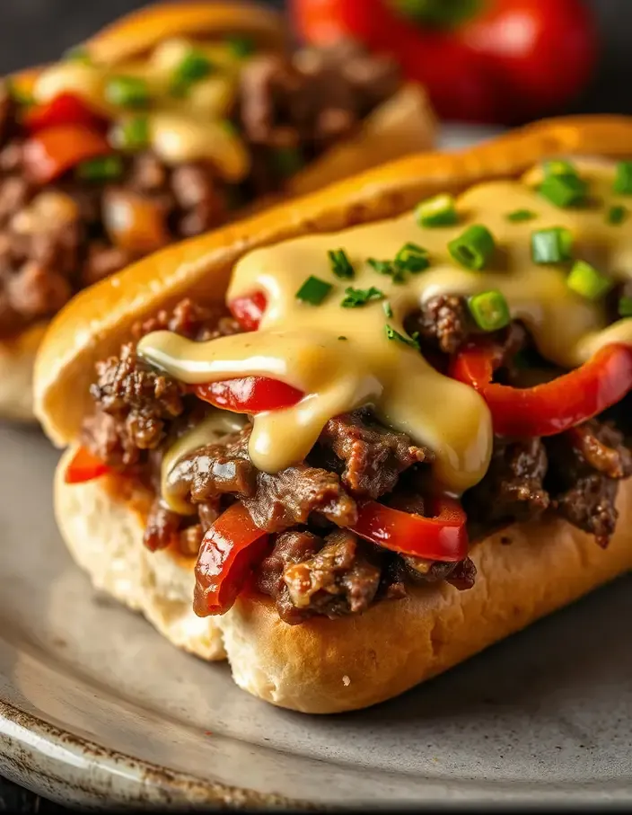Sandwichs au steak et fromage façon Philadelphie au CBD