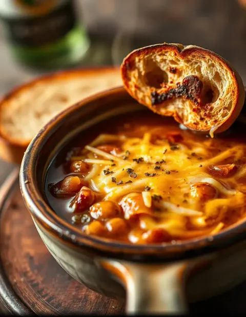 Soupe à l’oignon gratinée au CBD